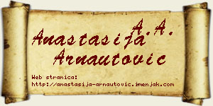Anastasija Arnautović vizit kartica